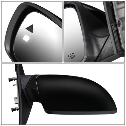 RETROVISOR MIRROR - OEM - 11-19 DODGE CHARGER - POWER MIRROR ADJUSTMENT - HEATED - FOLDING - BLIND SPOT DETECTION - W/O TURN SIGNAL OR PUDDLE LAMP - PAINTABLE - ONLY FITS VEHICLES W/ MATCHING FUNCTIONS AS MIRROR - BLACK - RIGHT