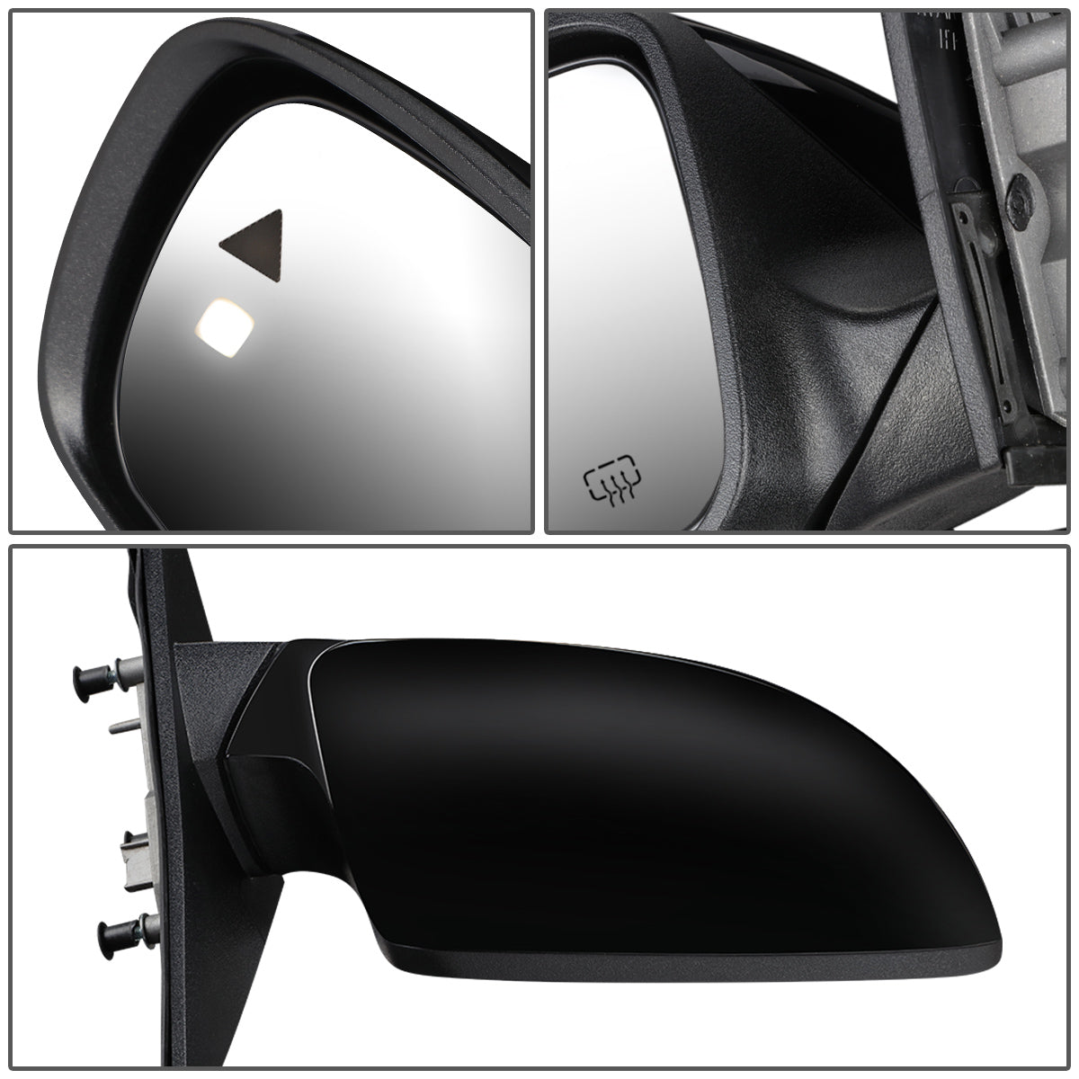 RETROVISOR MIRROR - OEM - 11-19 DODGE CHARGER - POWER MIRROR ADJUSTMENT - HEATED - MEMORY - FOLDING - BLIND SPOT DETECTION - W/O TURN SIGNAL OR PUDDLE LAMP - PAINTABLE - ONLY FITS VEHICLES W/ MATCHING FUNCTIONS AS MIRROR - BLACK - RIGHT