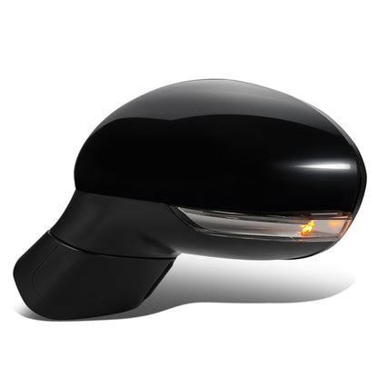 RETROVISOR MIRROR - OEM - 13-15 FIAT 500 - POWERED - HEATED - W/ SIGNAL - FOLDING - BLACK MATERIAL - LEFT