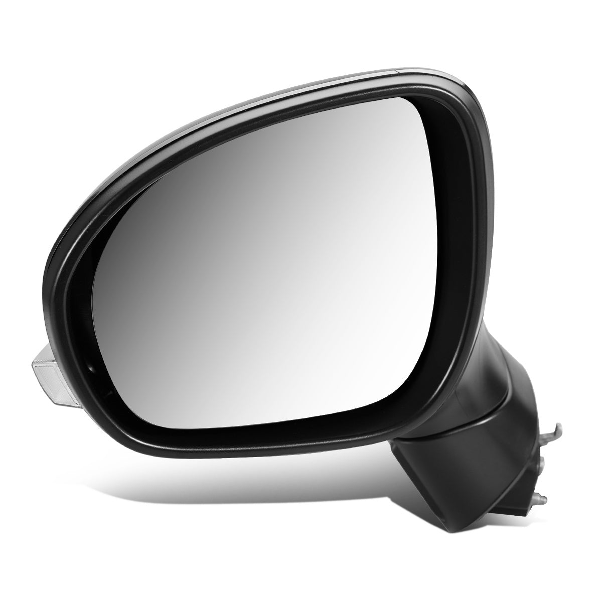 RETROVISOR MIRROR - OEM - 13-15 FIAT 500 - POWERED - HEATED - W/ SIGNAL - FOLDING - BLACK MATERIAL - LEFT