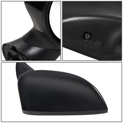 RETROVISOR MIRROR - OEM - 13-15 FIAT 500 - POWERED - HEATED - W/ TEMP SENSOR - FOLDING - BLACK MATERIAL - RIGHT