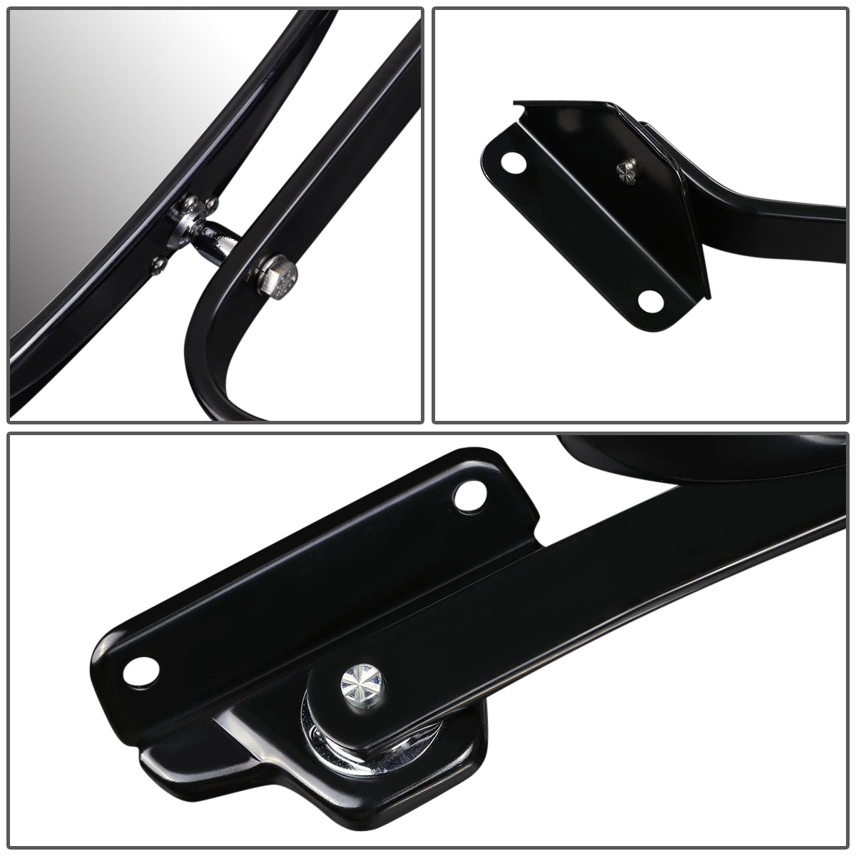 RETROVISOR MIRROR - OEM - 87-91 FORD F-150 - MANUAL - BLACK