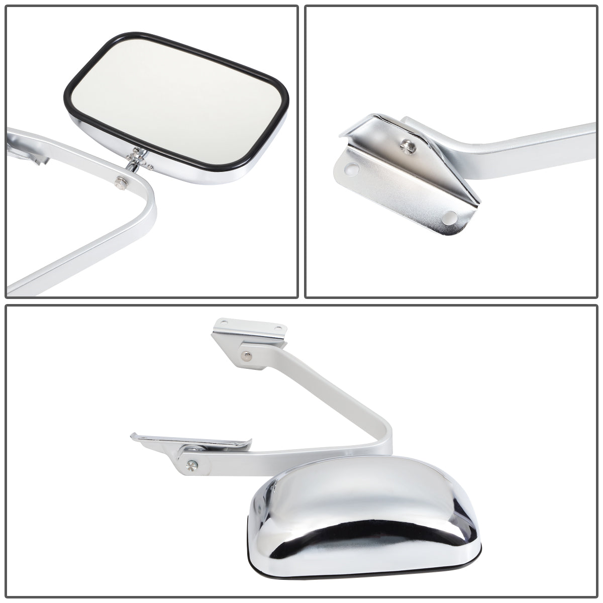 RETROVISOR MIRROR - OEM - 87-91 FORD F-150 - MANUAL - CHROME