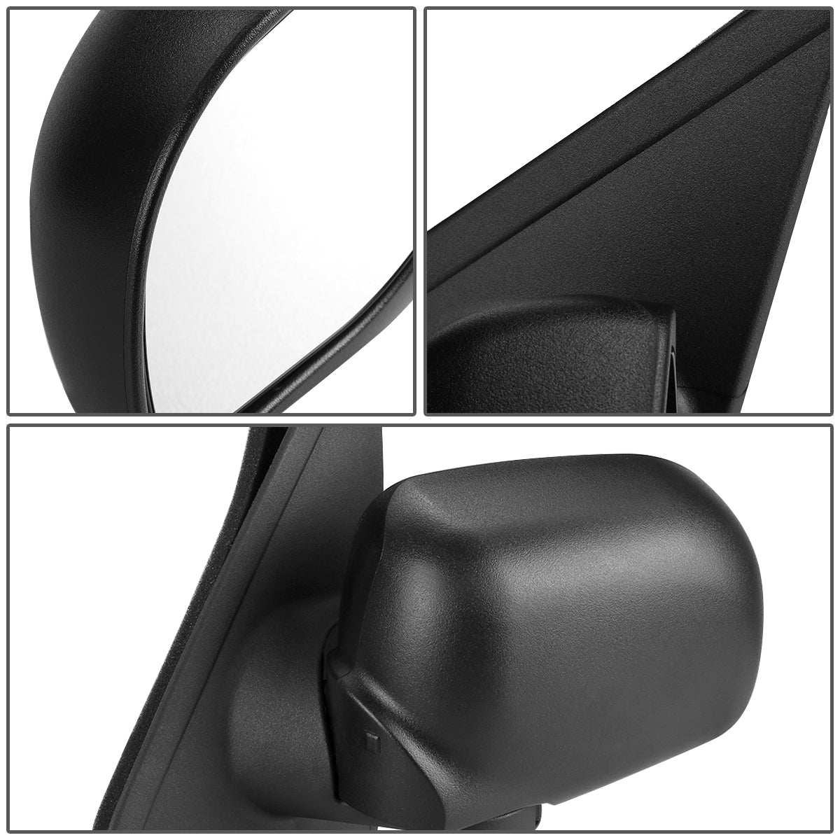 RETROVISOR MIRROR - OEM - 95-01 FORD EXPLORER / 01-03 FORD EXPLORER SPORT / SPORT TRAC / 97-01 MERCURY MOUNTAINEER - POWERED - TEXTURED - BLACK - LEFT