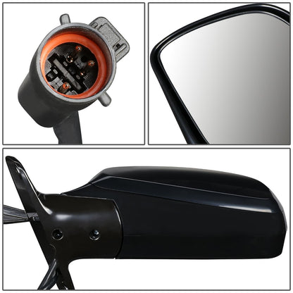 RETROVISOR MIRROR - OEM - 92-96 FORD BRONCO / 92-97 FORD F-150 - POWERED - PAINTABLE - BLACK - LEFT