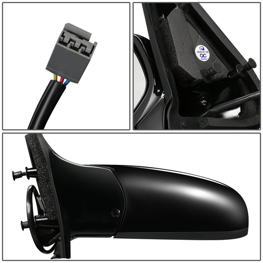 RETROVISOR MIRROR - OEM - 93-97 FORD RANGER, FORD BRONCO II - POWERED - FOLDING - BLACK MATERIAL - LEFT