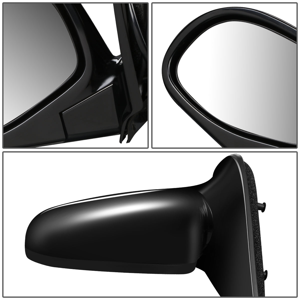 RETROVISOR MIRROR - OEM - 93-97 FORD RANGER, FORD BRONCO II - POWERED - FOLDING - BLACK MATERIAL - LEFT