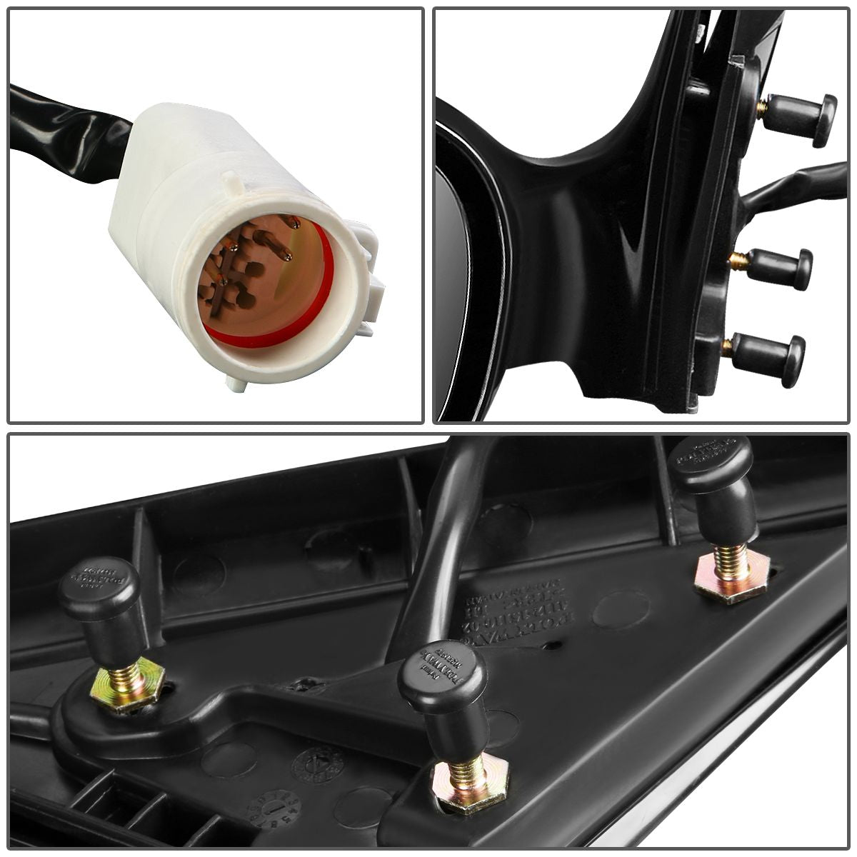 RETROVISOR MIRROR - OEM - 96-99 FORD TAURUS / 96-99 MERCURY SABLE - POWERED - HEATED - PAINTABLE - BLACK - LEFT