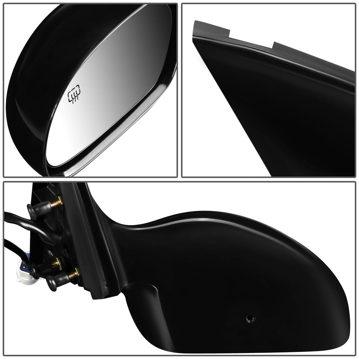 RETROVISOR MIRROR - OEM - 96-99 FORD TAURUS / 96-99 MERCURY SABLE - POWERED - HEATED - PAINTABLE - BLACK - LEFT