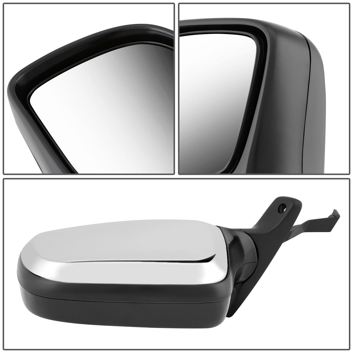 RETROVISOR MIRROR - OEM - 92-96 FORD BRONCO / 96-97 FORD F-100 / 92-97 FORD F-150 / 92-97 FORD F-250 / 92-97 FORD F-350 - MANUAL - CHROME - LEFT