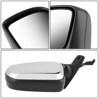 RETROVISOR MIRROR - OEM - 92-96 FORD BRONCO / 96-97 FORD F-100 / 92-97 FORD F-150 / 92-97 FORD F-250 / 92-97 FORD F-350 - MANUAL - CHROME - LEFT