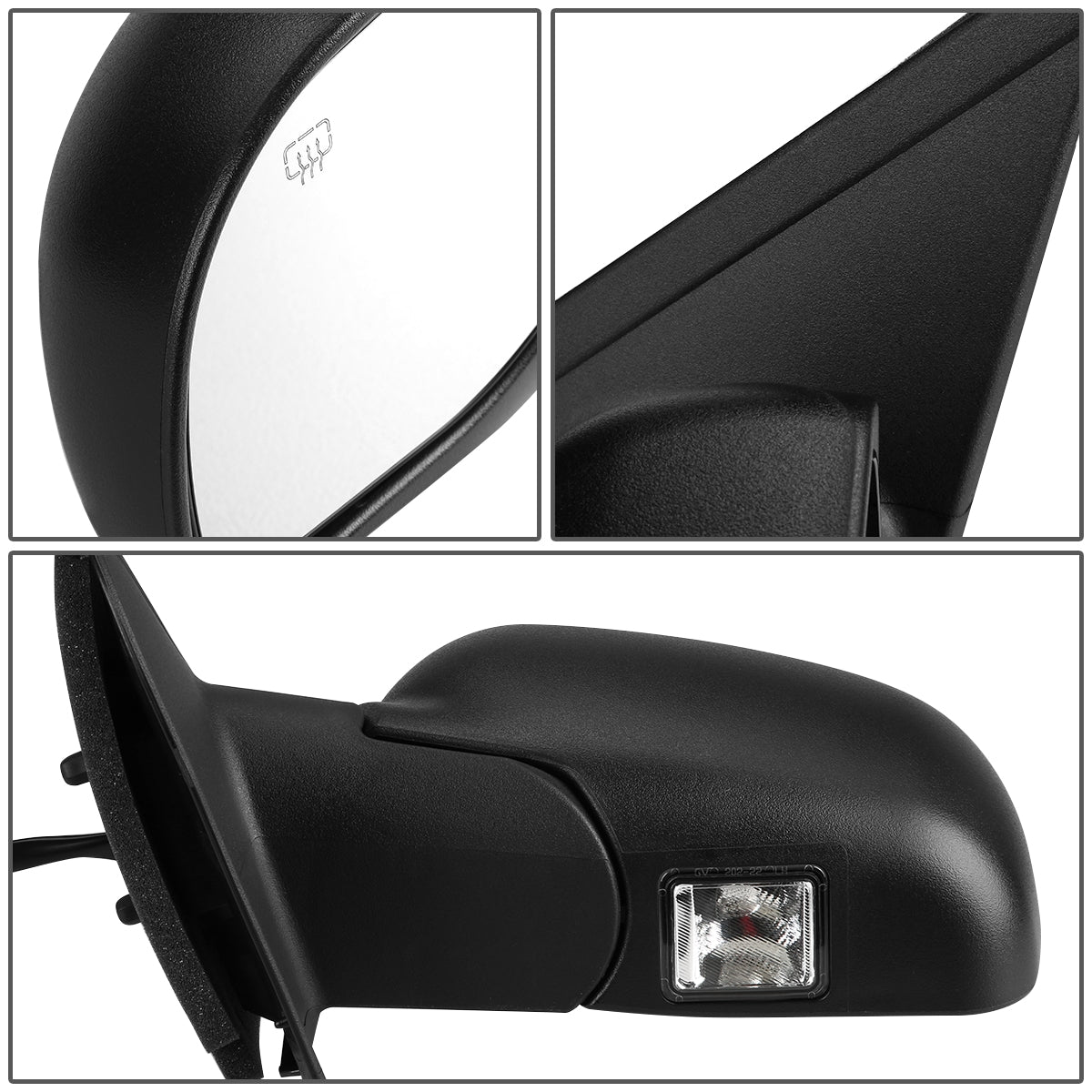 RETROVISOR MIRROR - OEM - 98-01 FORD EXPLORER - POWERED - HEATED - TEXTURED - BLACK - LEFT