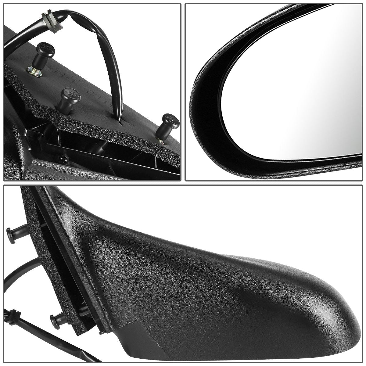 RETROVISOR MIRROR - OEM - 96-98 FORD MUSTANG - POWERED - TEXTURED - BLACK - LEFT