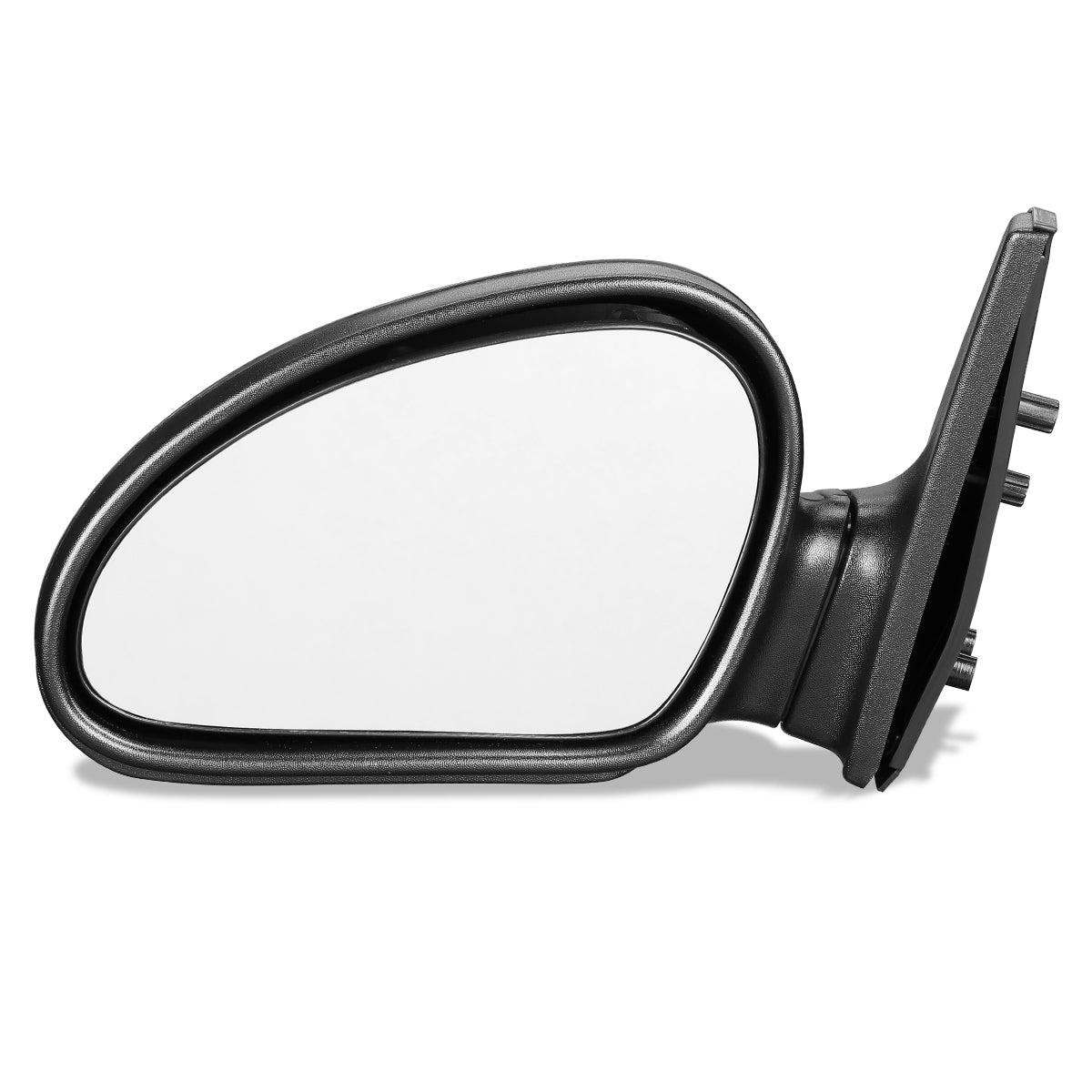 RETROVISOR MIRROR - OEM - 97-02 FORD ESCORT / 97-99 MERCURY TRACER - MANUAL - PAINTABLE - BLACK - LEFT