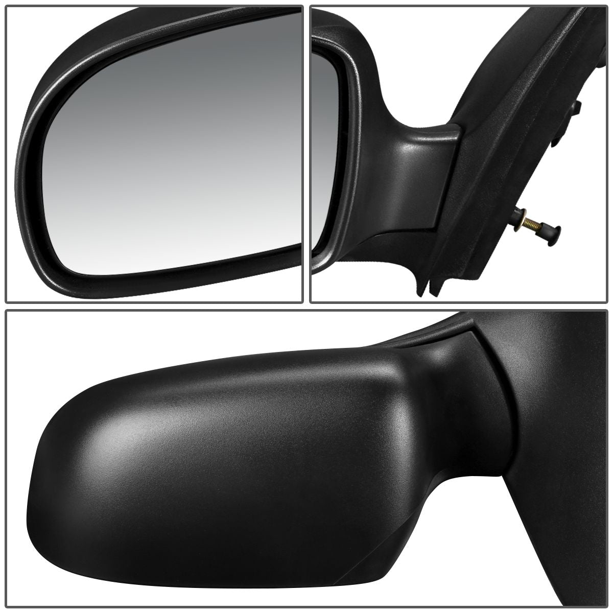 RETROVISOR MIRROR - OEM - 95-98 FORD WINDSTAR - POWERED - HEATED - TEXTURED - BLACK - LEFT