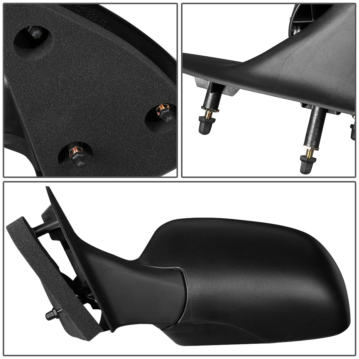 RETROVISOR MIRROR - OEM - 95-98 FORD WINDSTAR - MANUAL - TEXTURED - BLACK - LEFT