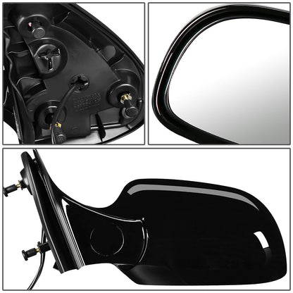 RETROVISOR MIRROR - OEM - 95-98 FORD WINDSTAR - POWERED - PAINTABLE - BLACK - LEFT