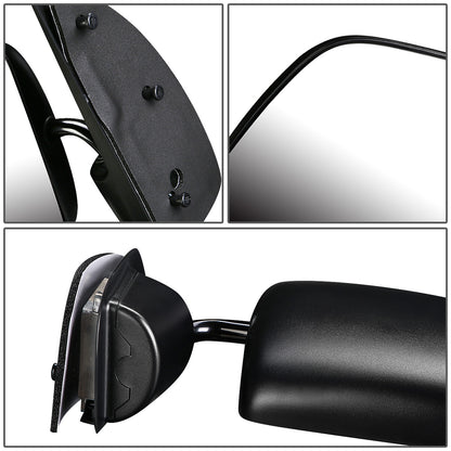 RETROVISOR MIRROR - OEM - 92-06 FORD E-150 , E-250 , E-350 , E-450 , E-550 / 99-06 FORD ECONOLINE / 96-99 FORD ECONOLINE SUPER DUTY - MANUAL - TEXTURED - BLACK - LEFT