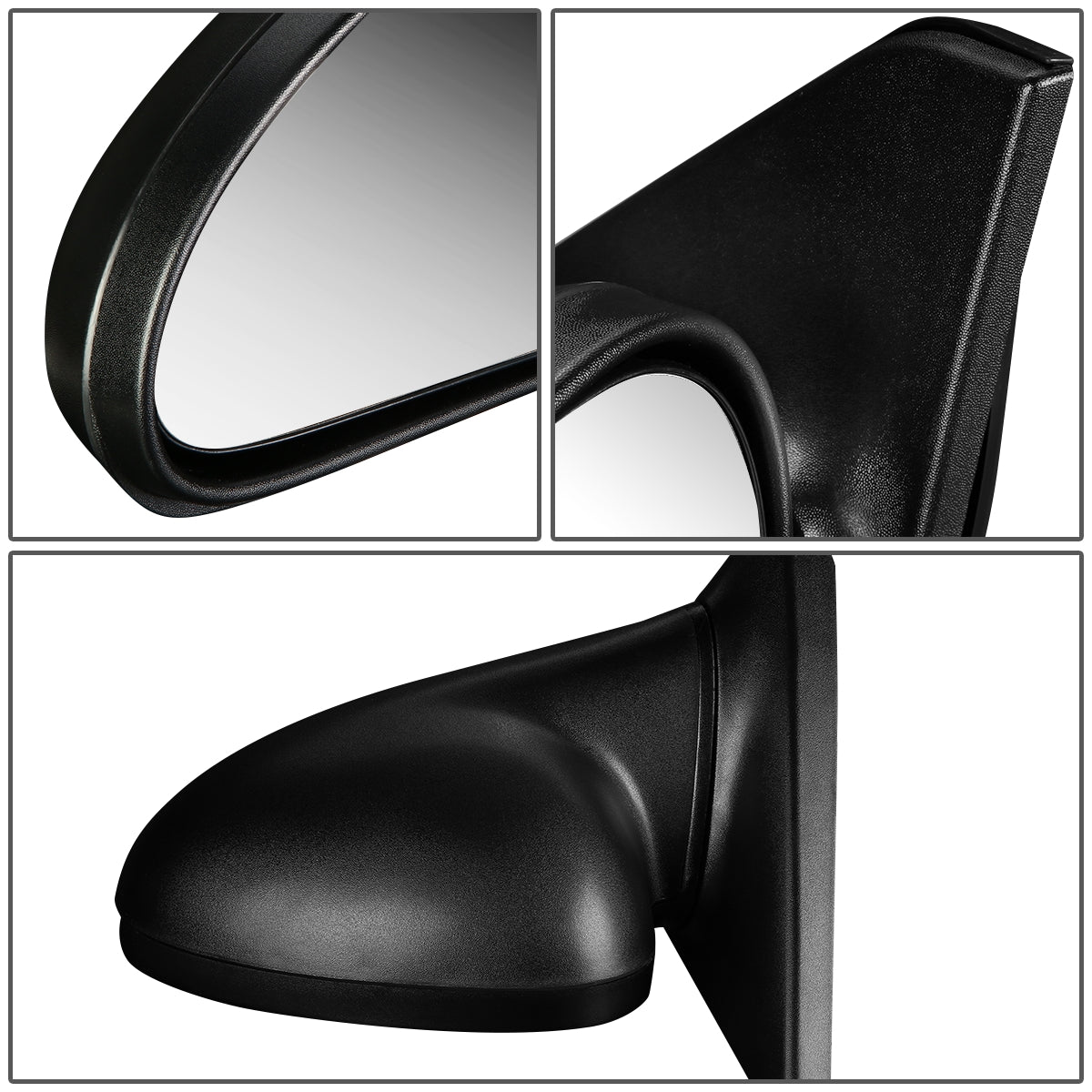 RETROVISOR MIRROR - OEM - 98-03 FORD ESCORT - MANUAL - TEXTURED - BLACK - LEFT