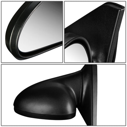 RETROVISOR MIRROR - OEM - 98-03 FORD ESCORT - MANUAL - TEXTURED - BLACK - LEFT