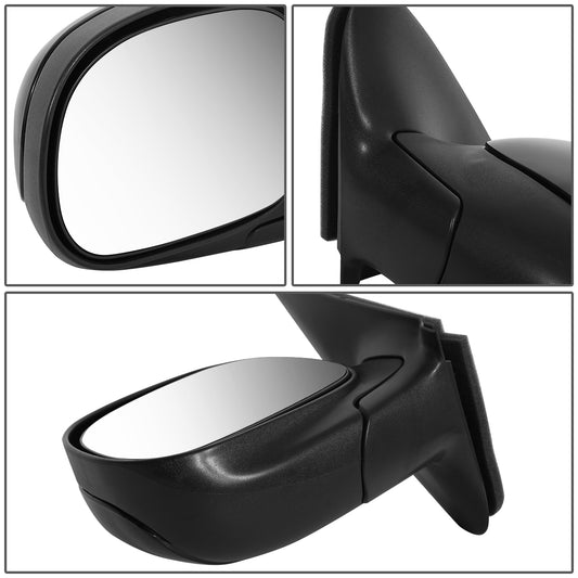 RETROVISOR MIRROR - OEM - 97-03 FORD F-150 / 97-99 FORD F-250 - MANUAL - PAINTABLE - BLACK - LEFT