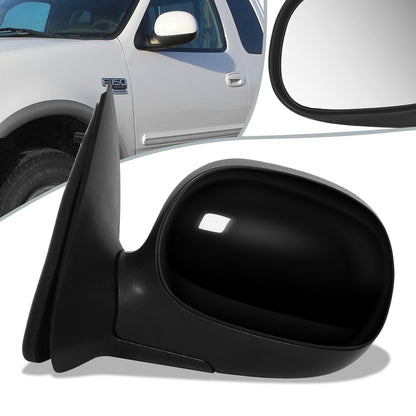 RETROVISOR MIRROR - OEM - 97-03 FORD F-150 / 97-99 FORD F-250 - MANUAL - PAINTABLE - BLACK - LEFT