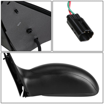 RETROVISOR MIRROR - OEM - 00-07 FORD FOCUS - POWERED - TEXTURED - BLACK - LEFT