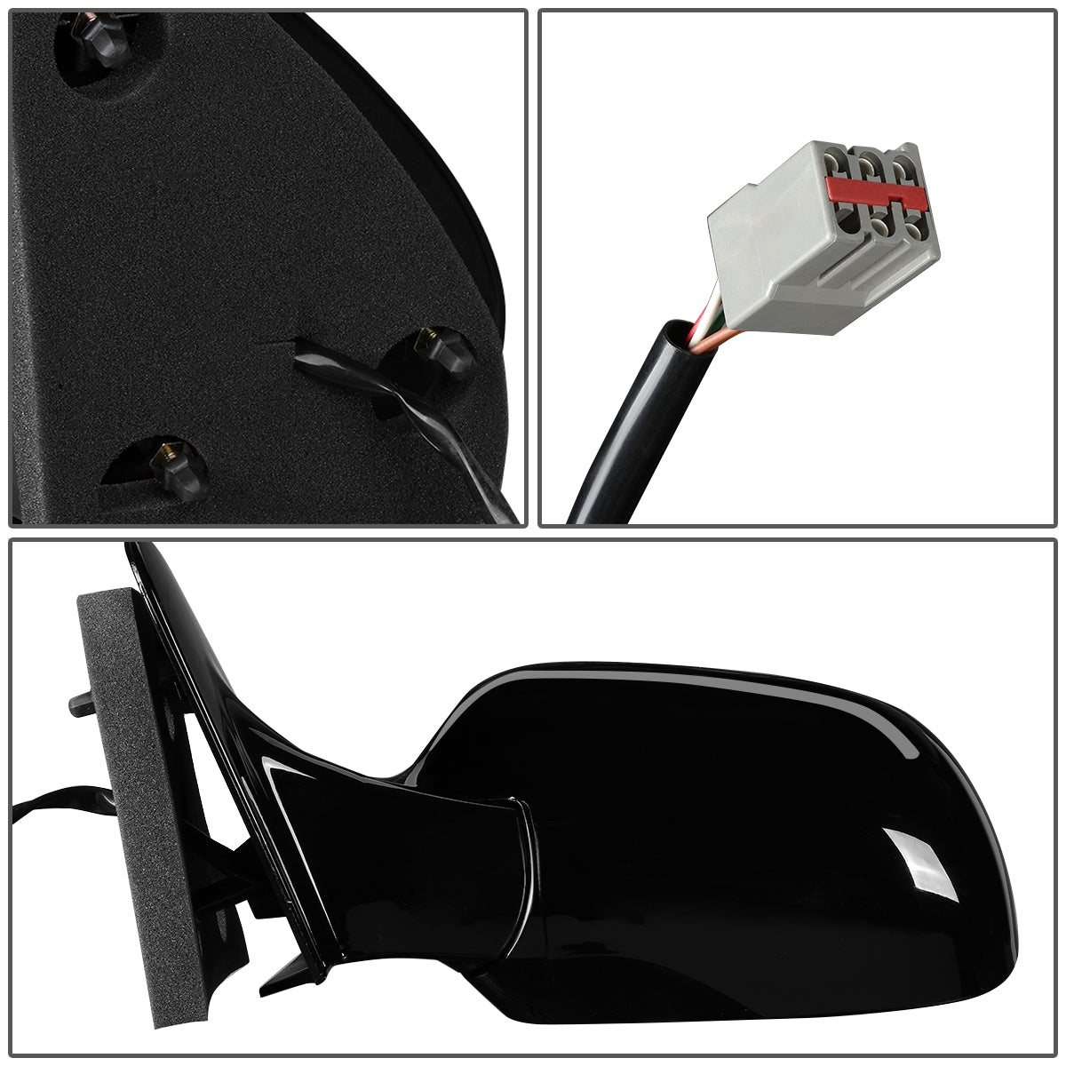 RETROVISOR MIRROR - OEM - 99-00 FORD WINDSTAR - POWERED - HEATED - PAINTABLE - BLACK - LEFT