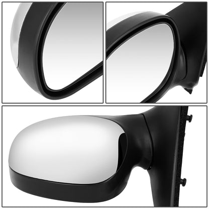 RETROVISOR MIRROR - OEM - 97-03 FORD F-150 / 97-99 FORD F-250 - MANUAL - CHROME - LEFT