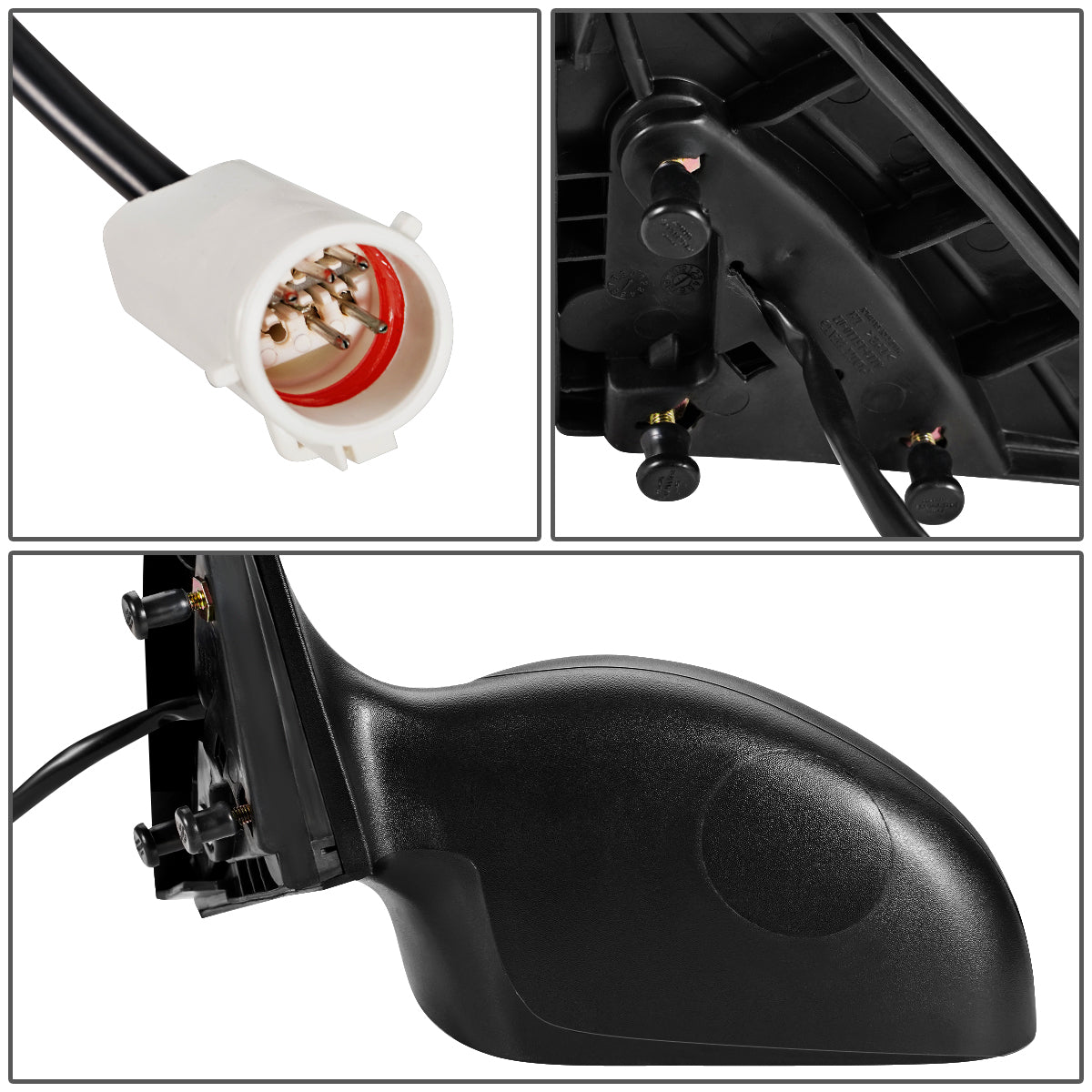 RETROVISOR MIRROR - OEM - 00-07 FORD TAURUS / 00-05 MERCURY SABLE BLACK - LEFT