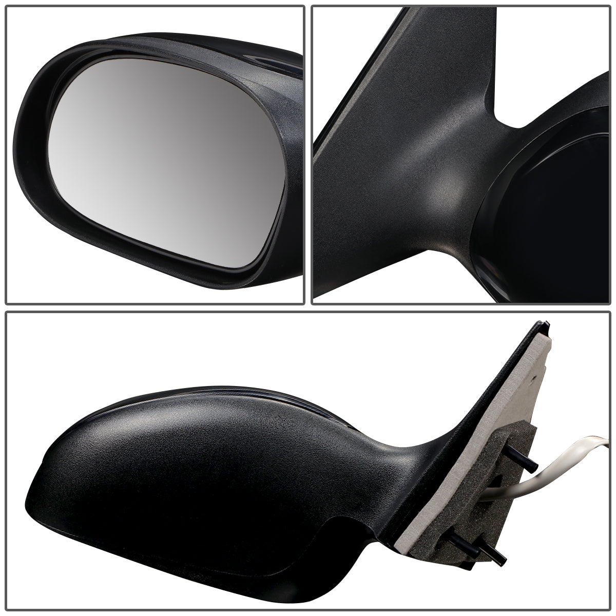 RETROVISOR MIRROR - OEM - 00-03 FORD TAURUS - POWERED - TEXTURED - BLACK - LEFT