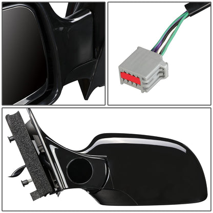 RETROVISOR MIRROR - OEM - 01-02 FORD WINDSTAR - POWERED - HEATED - PAINTABLE - BLACK - LEFT