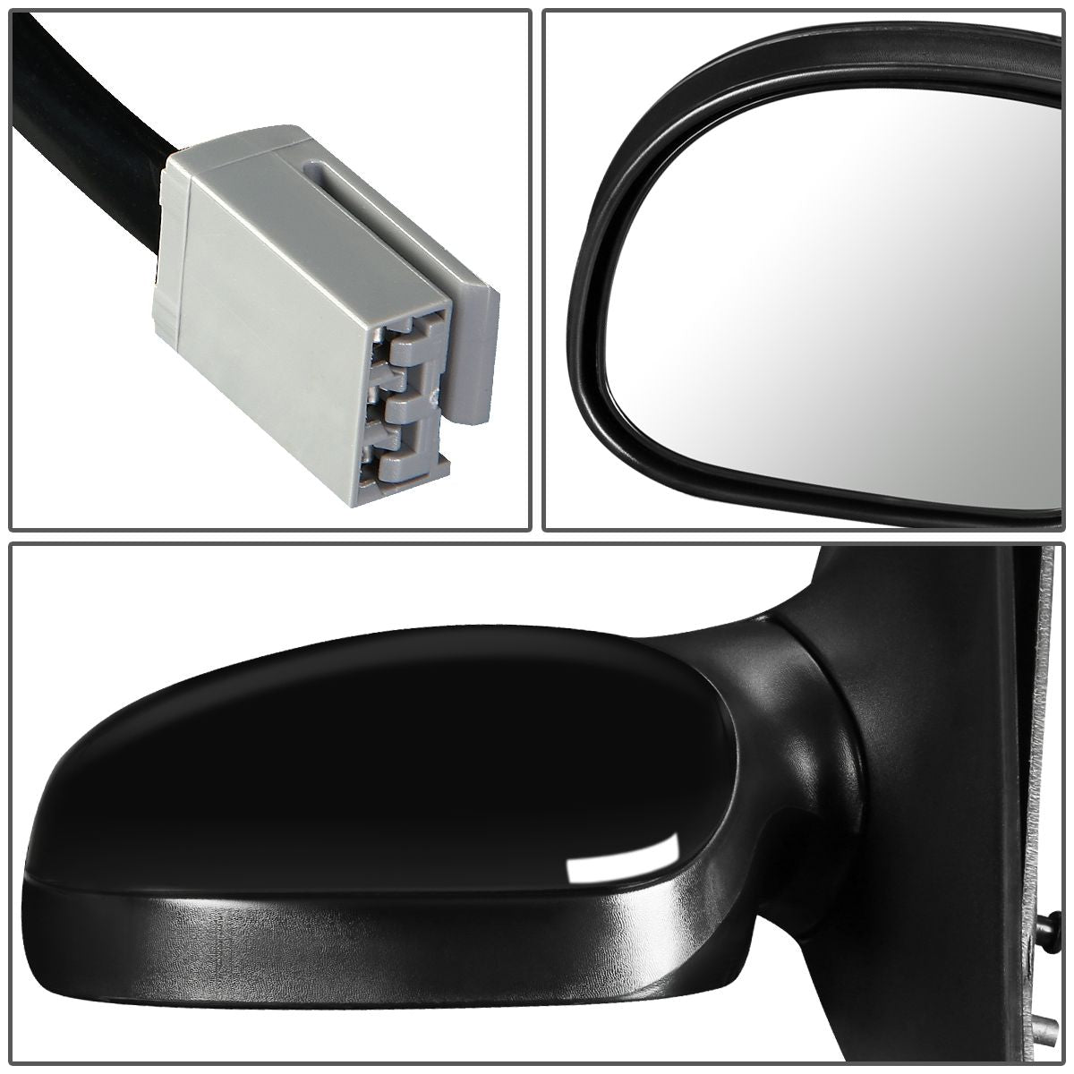 RETROVISOR MIRROR - OEM - 1997 FORD EXPEDITION - POWERED - PAINTABLE - BLACK - LEFT