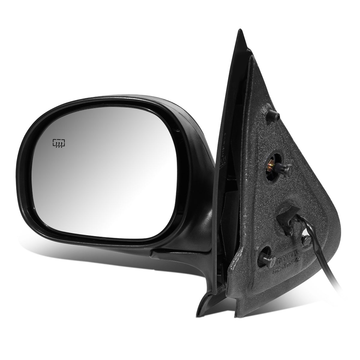 RETROVISOR MIRROR - OEM - 97-02 FORD EXPEDITION - POWERED - HEATED - FOLDING - BLACK MATERIAL - LEFT