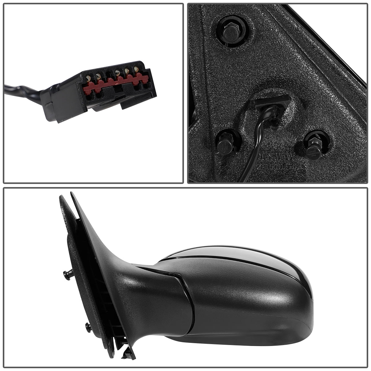 RETROVISOR MIRROR - OEM - 97-02 FORD EXPEDITION - POWERED - HEATED - FOLDING - BLACK MATERIAL - LEFT