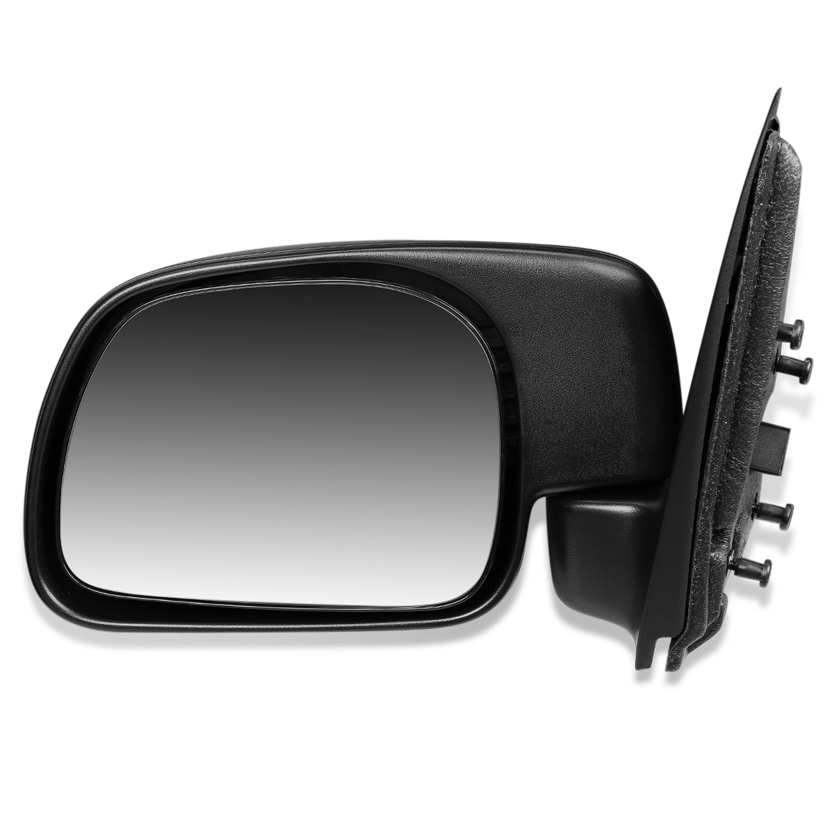 RETROVISOR MIRROR - OEM - 99-10 FORD F-250, F-350, F-450, F-550 SUPER DUTY / 00-05 FORD EXCURSION - MANUAL - TEXTURED - BLACK - LEFT