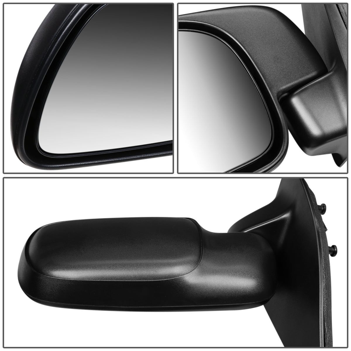 RETROVISOR MIRROR - OEM - 99-00 FORD F-250, F-350, F-450, F-550 SUPER DUTY - POWERED - TEXTURED - BLACK - LEFT