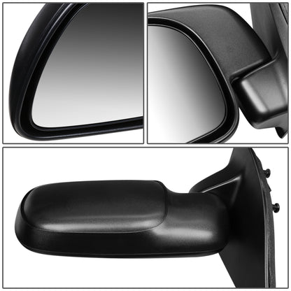 RETROVISOR MIRROR - OEM - 99-00 FORD F-250, F-350, F-450, F-550 SUPER DUTY - POWERED - TEXTURED - BLACK - LEFT
