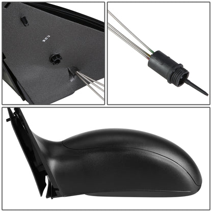 RETROVISOR MIRROR - OEM - 02-07 FORD FOCUS - MANUAL - TEXTURED - BLACK - LEFT