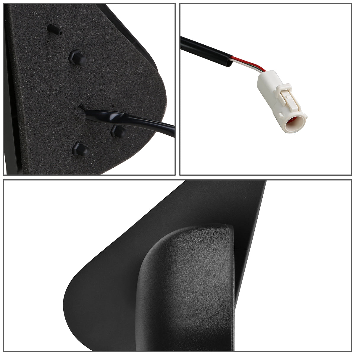 RETROVISOR MIRROR - OEM - 01-05 FORD EXPLORER SPORT TRAC - POWERED - TEXTURED - BLACK - LEFT