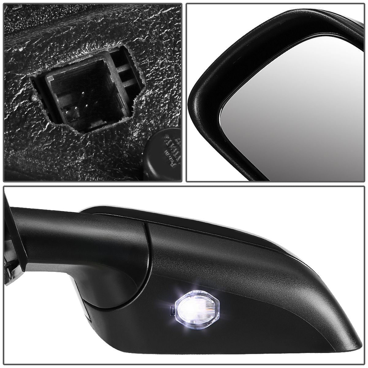 RETROVISOR MIRROR - OEM - 05-07 FORD FIVE HUNDRED / 05-07 MERCURY MONTEGO - POWERED - HEATED - PAINTABLE - BLACK - LEFT