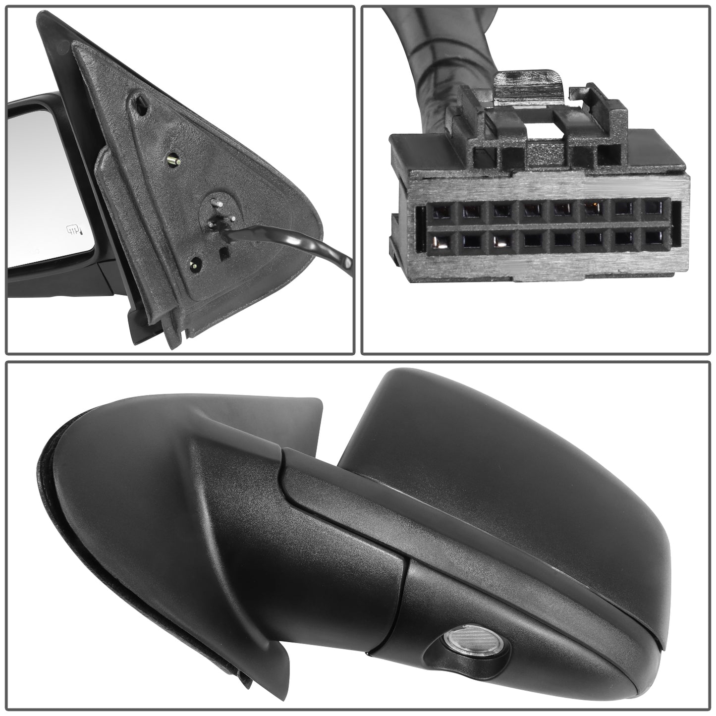 RETROVISOR MIRROR - OE STYLE - FORD EXPEDITION 04-06 - WITH POWER WITH HEATED GLASS - DRIVER SIDE - PAINT TO MATCH - BLACK