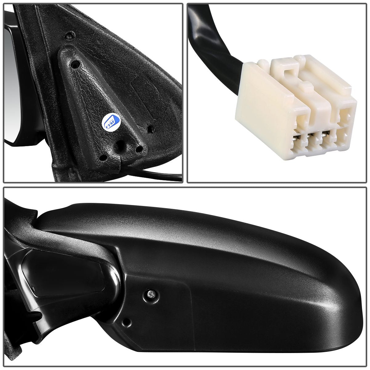 RETROVISOR MIRROR - OEM - 01-07 FORD ESCAPE - POWERED - TEXTURED - BLACK - LEFT