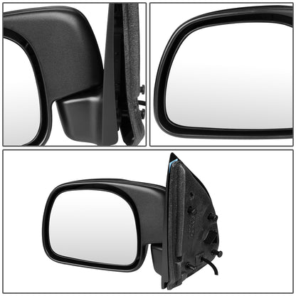 RETROVISOR MIRROR - OEM - 01-07 FORD F-250, F-350, F-450, F-550 SUPER DUTY - POWERED - TEXTURED - BLACK - LEFT