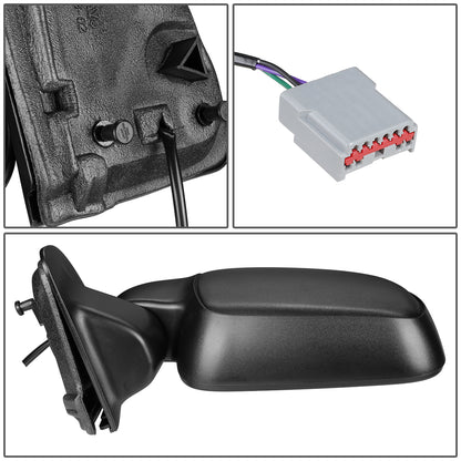 RETROVISOR MIRROR - OEM - 01-07 FORD F-250, F-350, F-450, F-550 SUPER DUTY - POWERED - TEXTURED - BLACK - LEFT