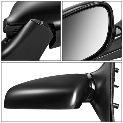 RETROVISOR MIRROR - OEM - 98-02 LINCOLN TOWN CAR - POWERED - HEATED - W/ MEMORY - W/O ELECTROCHROMIC - BLACK MATERIAL - LEFT
