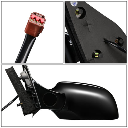 RETROVISOR MIRROR - OEM - 95-98 FORD WINDSTAR - POWERED - FOLDING - BLACK MATERIAL - LEFT