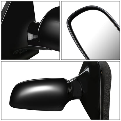 RETROVISOR MIRROR - OEM - 95-98 FORD WINDSTAR - POWERED - FOLDING - BLACK MATERIAL - LEFT