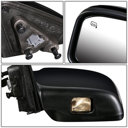 RETROVISOR MIRROR - OEM - 06-12 FORD FUSION / 06-10 MERCURY MILAN - POWERED - HEATED - PAINTABLE - BLACK - LEFT