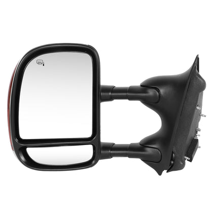 RETROVISOR MIRROR - OE STYLE - FORD EXCURSION 03-05 - FORD F-250 SUPER DUTY 99-07 - FORD F-350 SUPER DUTY 99-07 - FORD F-450 SUPER DUTY 99-07 - FORD F-550 SUPER DUTY 99-07 - WITH POWER WITH HEATED GLASS WITH TURN SIGNAL CHROME COVER - DRIVER SIDE - SMOOTH